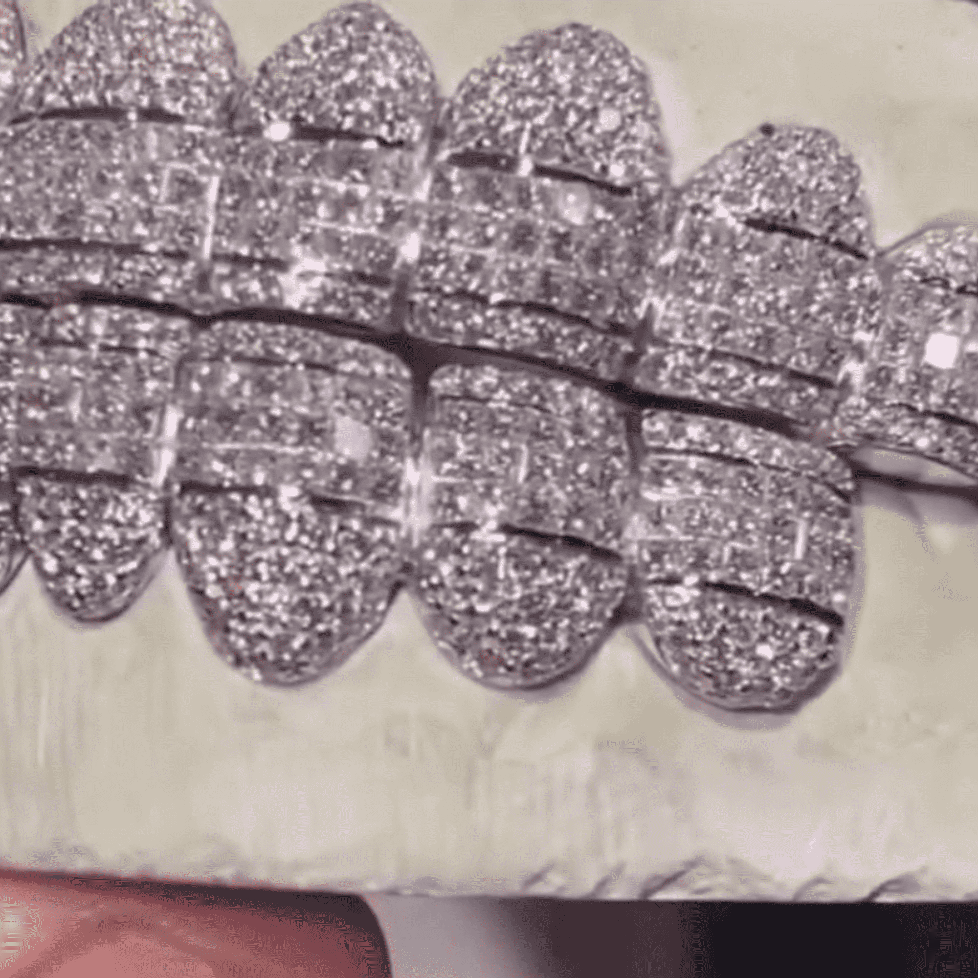 Double Row Iced Out Teeth Grillz – Maximum Shine Custom Fit Mouthpiece 5 Double Row Iced Out Teeth Grillz – Maximum Shine Custom Fit Mouthpiece - Image 5