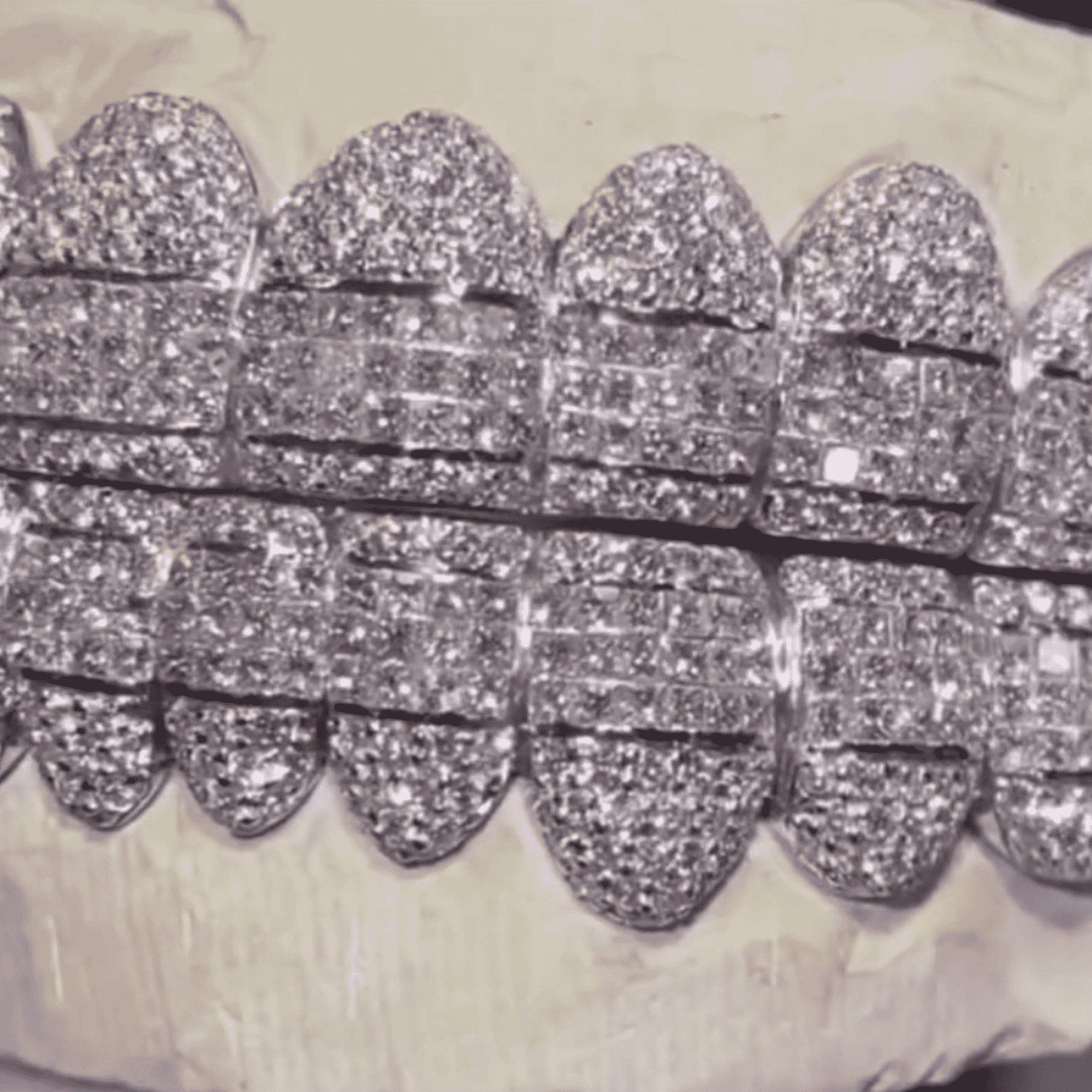 Double Row Iced Out Teeth Grillz – Maximum Shine Custom Fit Mouthpiece 6 Double Row Iced Out Teeth Grillz – Maximum Shine Custom Fit Mouthpiece - Image 6