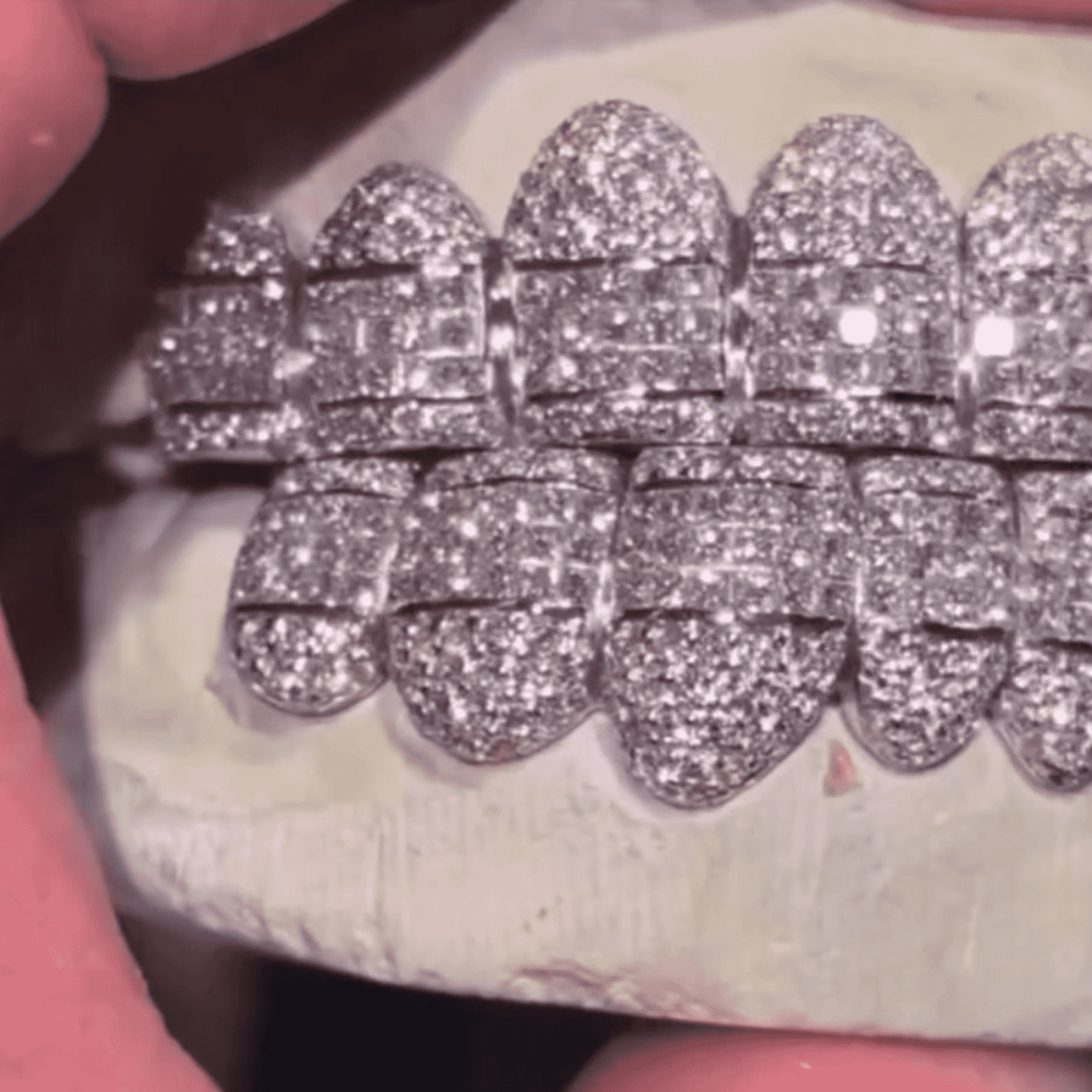 Double Row Iced Out Teeth Grillz – Maximum Shine Custom Fit Mouthpiece 7 Double Row Iced Out Teeth Grillz – Maximum Shine Custom Fit Mouthpiece - Image 7
