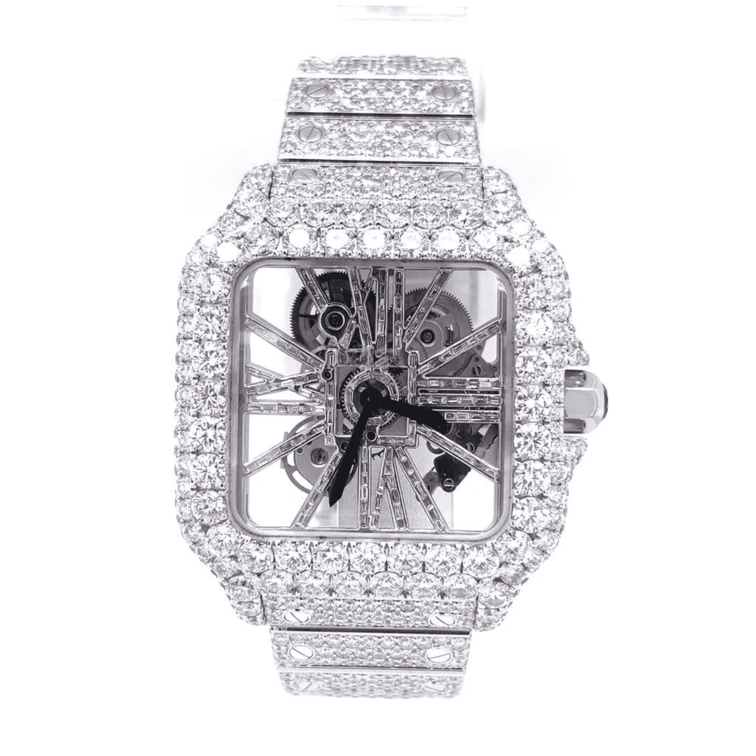 Full Iced Out Diamond Moissanite Watch 1 Full Iced Out Diamond Moissanite Watch