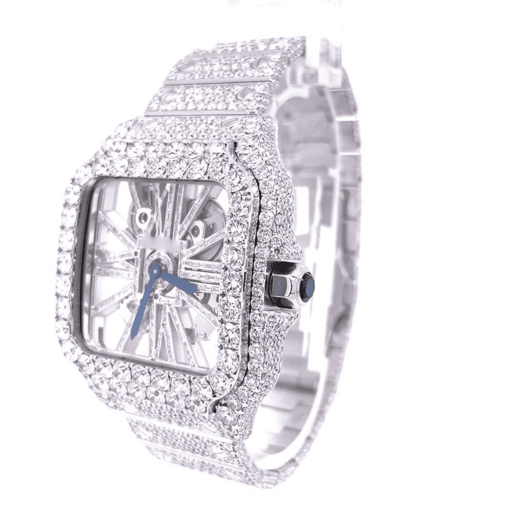 Full Iced Out Diamond Moissanite Watch 5 Full Iced Out Diamond Moissanite Watch - Image 5