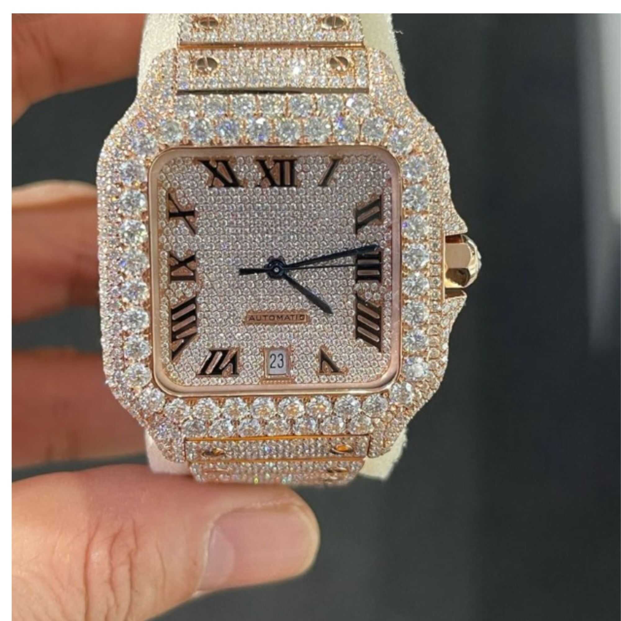 Luxury Moissanite Watches Fully Iced for Men & Women 1 Luxury Moissanite Watches Fully Iced for Men & Women