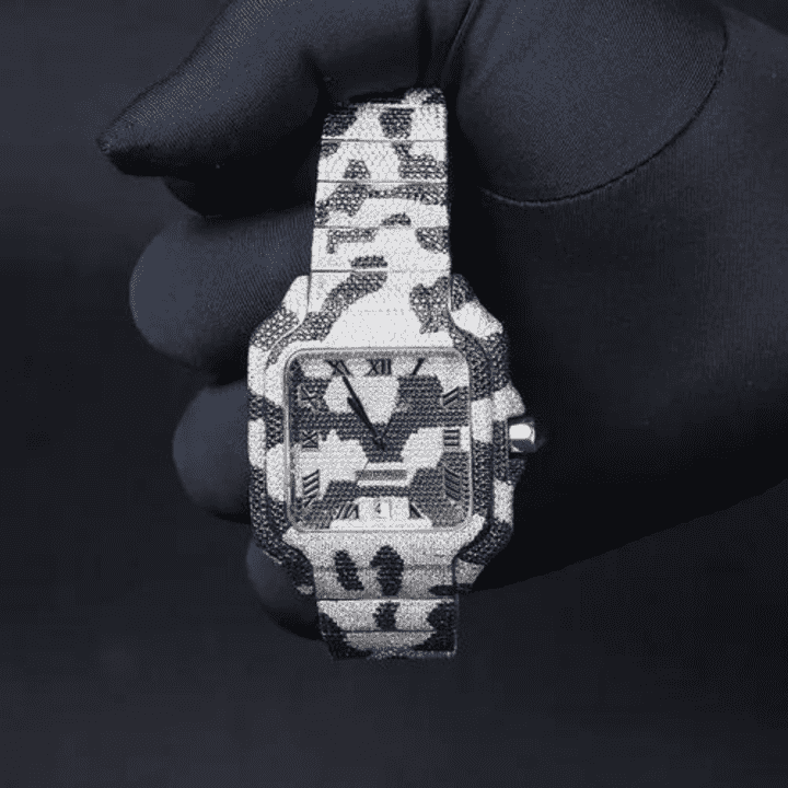 Supreme Glow Bust Down Iced Out Watches, Moissanite Watches 4 Supreme Glow Bust Down Iced Out Watches, Moissanite Watches - Image 4