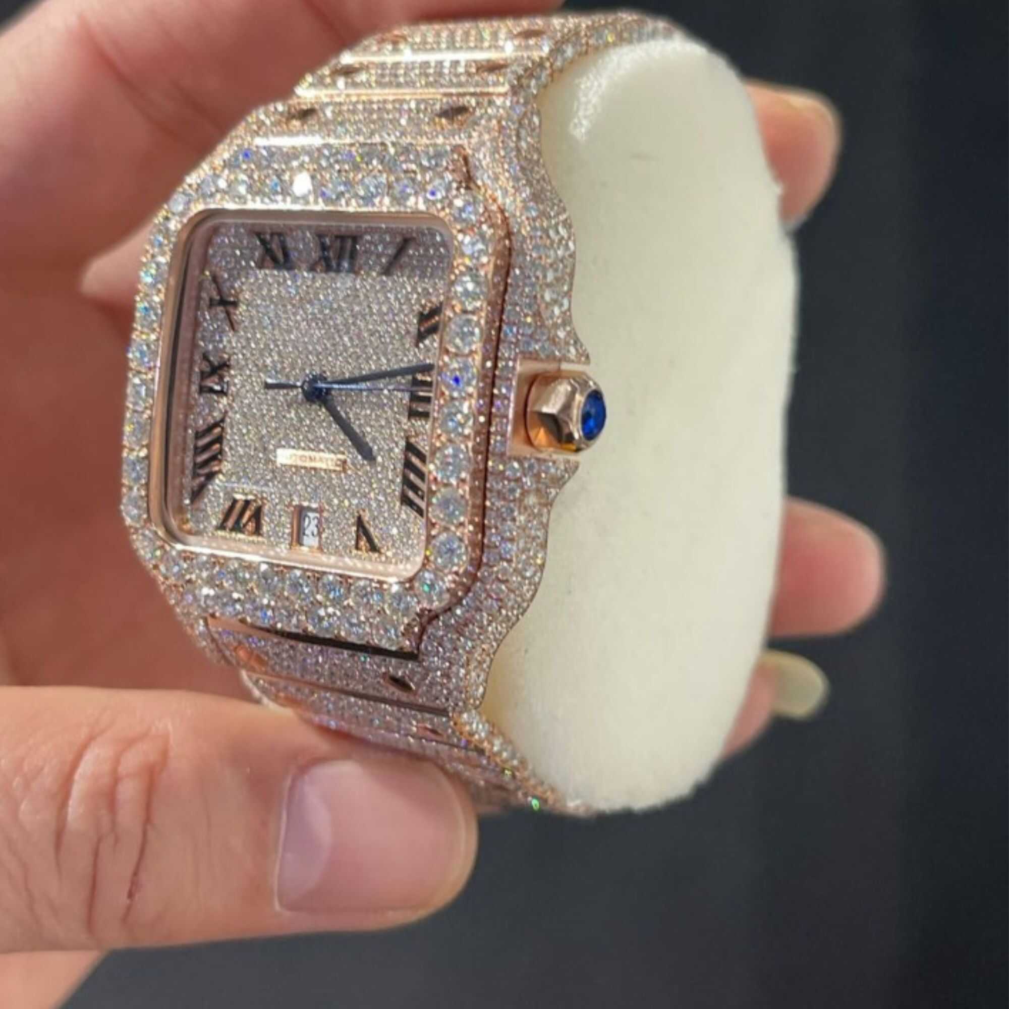 Luxury Moissanite Watches Fully Iced for Men & Women 6 Luxury Moissanite Watches Fully Iced for Men & Women - Image 6