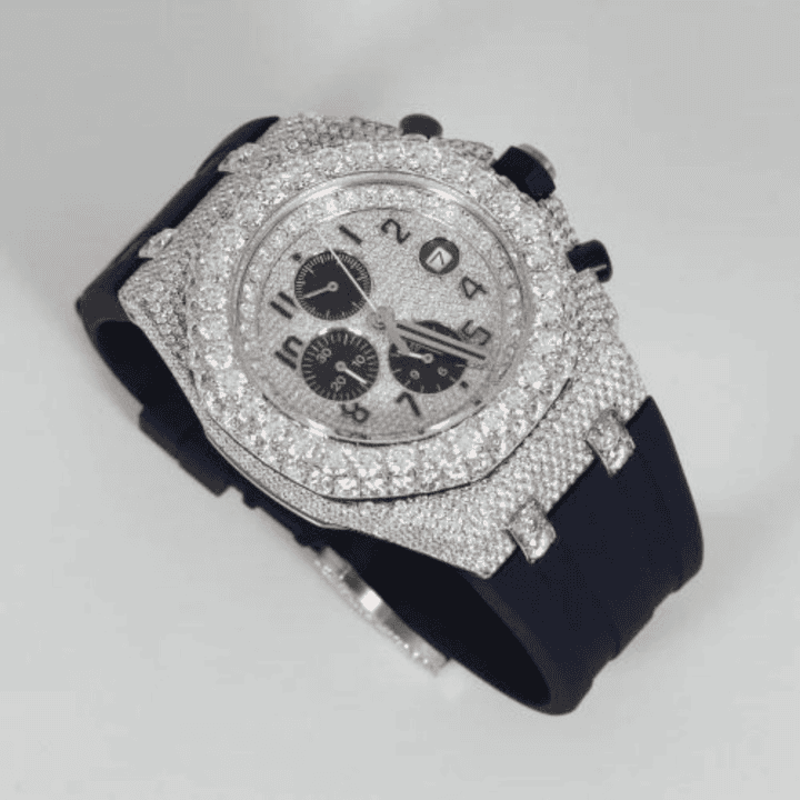 Classic Shine Bust Down Iced Out Watches, Moissanite Watches 5 Classic Shine Bust Down Iced Out Watches, Moissanite Watches - Image 5