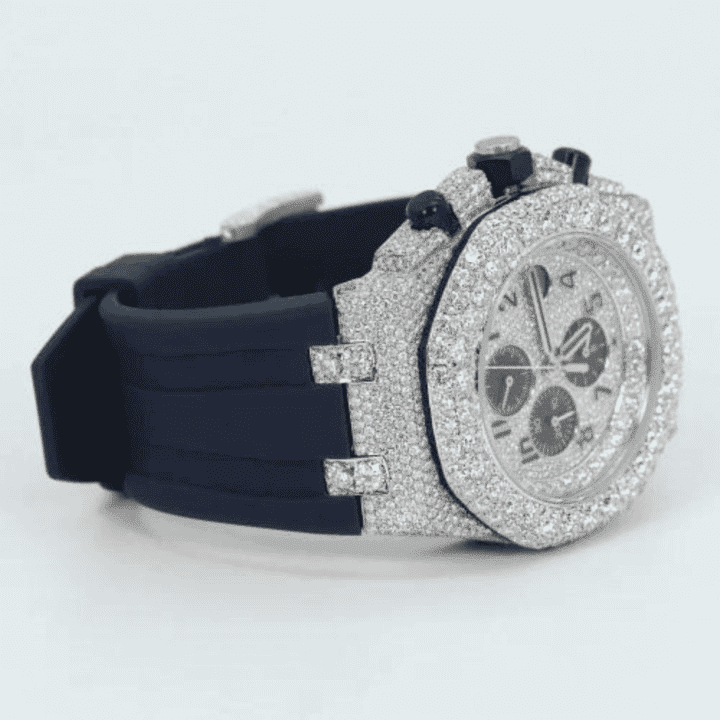 Classic Shine Bust Down Iced Out Watches, Moissanite Watches 3 Classic Shine Bust Down Iced Out Watches, Moissanite Watches - Image 3