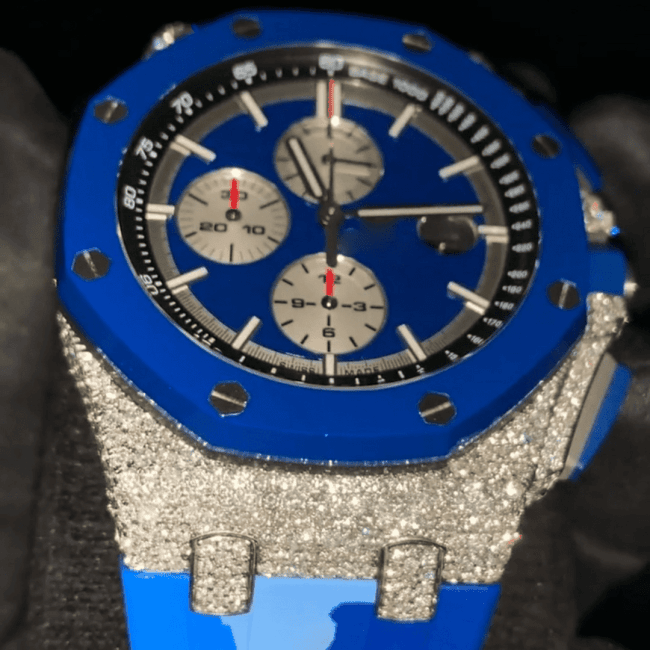 Iced-Out Moissanite Watch Luxury Fashion - Image 4