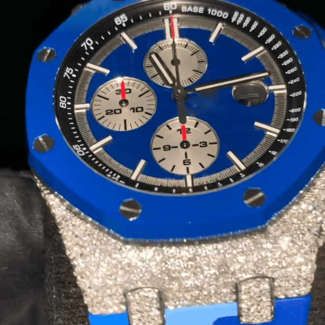 Iced-Out Moissanite Watch Luxury Fashion