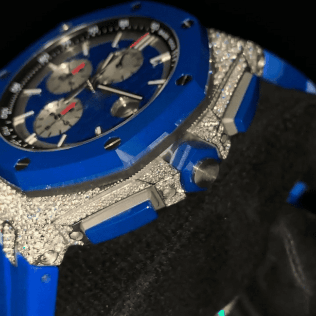 Iced-Out Moissanite Watch Luxury Fashion - Image 2