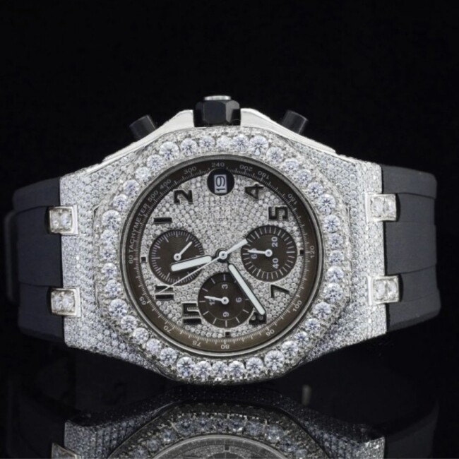 Iced Out Moissanite Watch for Women and Men - Image 4