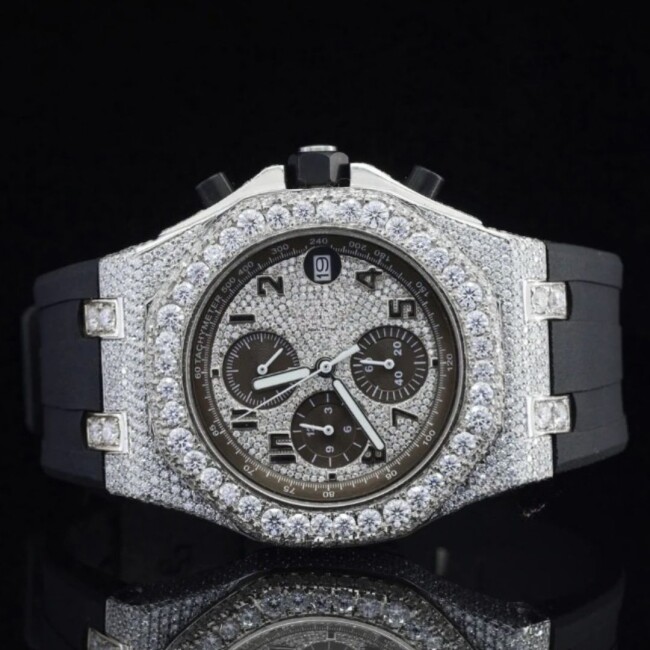 Iced Out Moissanite Watch for Women and Men - Image 3