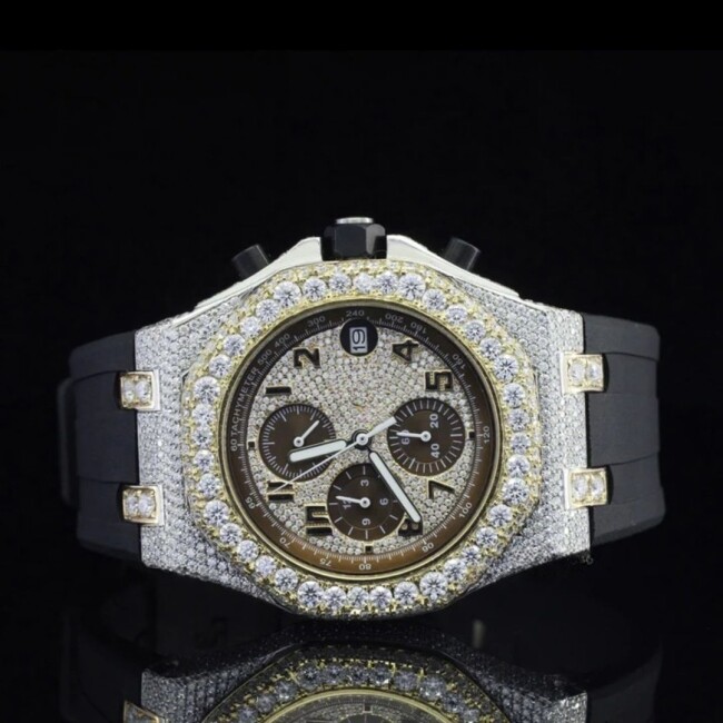 Iced Out Moissanite Watch for Women and Men - Image 9
