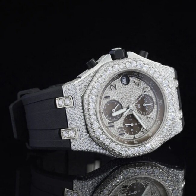 Iced Out Moissanite Watch for Women and Men - Image 2