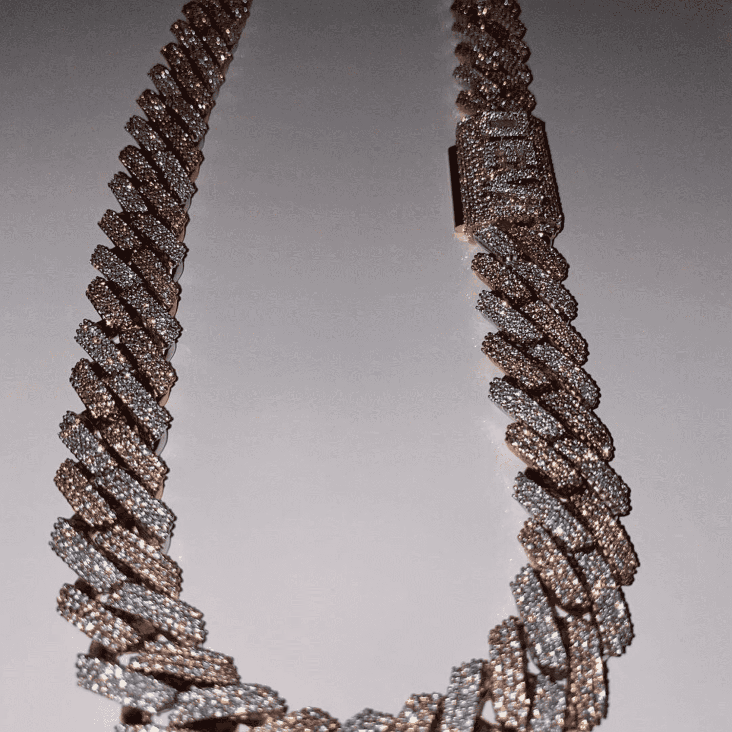 Miami Diamond Cut Silver Men’s Moissanite Chains Iced Out Cuban Link Chain - Image 2