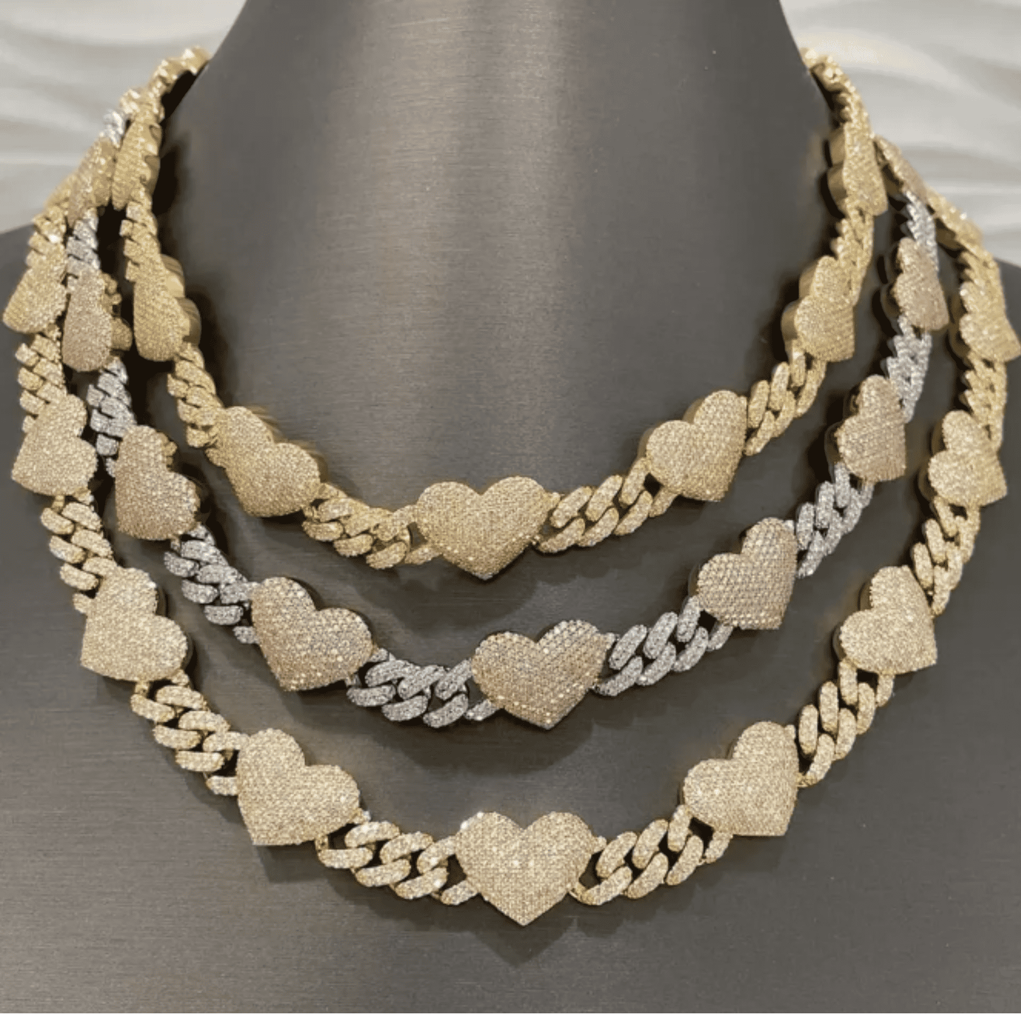 18mm Iced Out Cuban Link Men’s Silver Diamond Moissanite Chains
