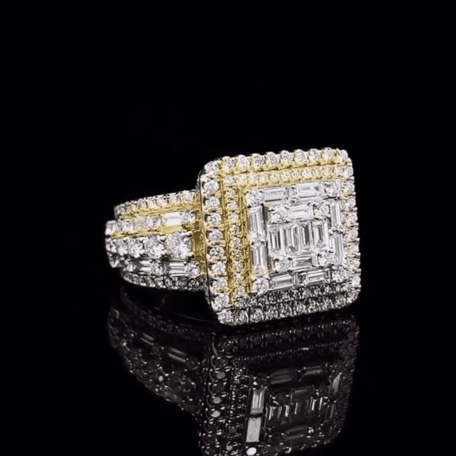 925 Silver Iced Out Rings, Hip Hop Ring, VVS Moissanite Diamonds - Image 3