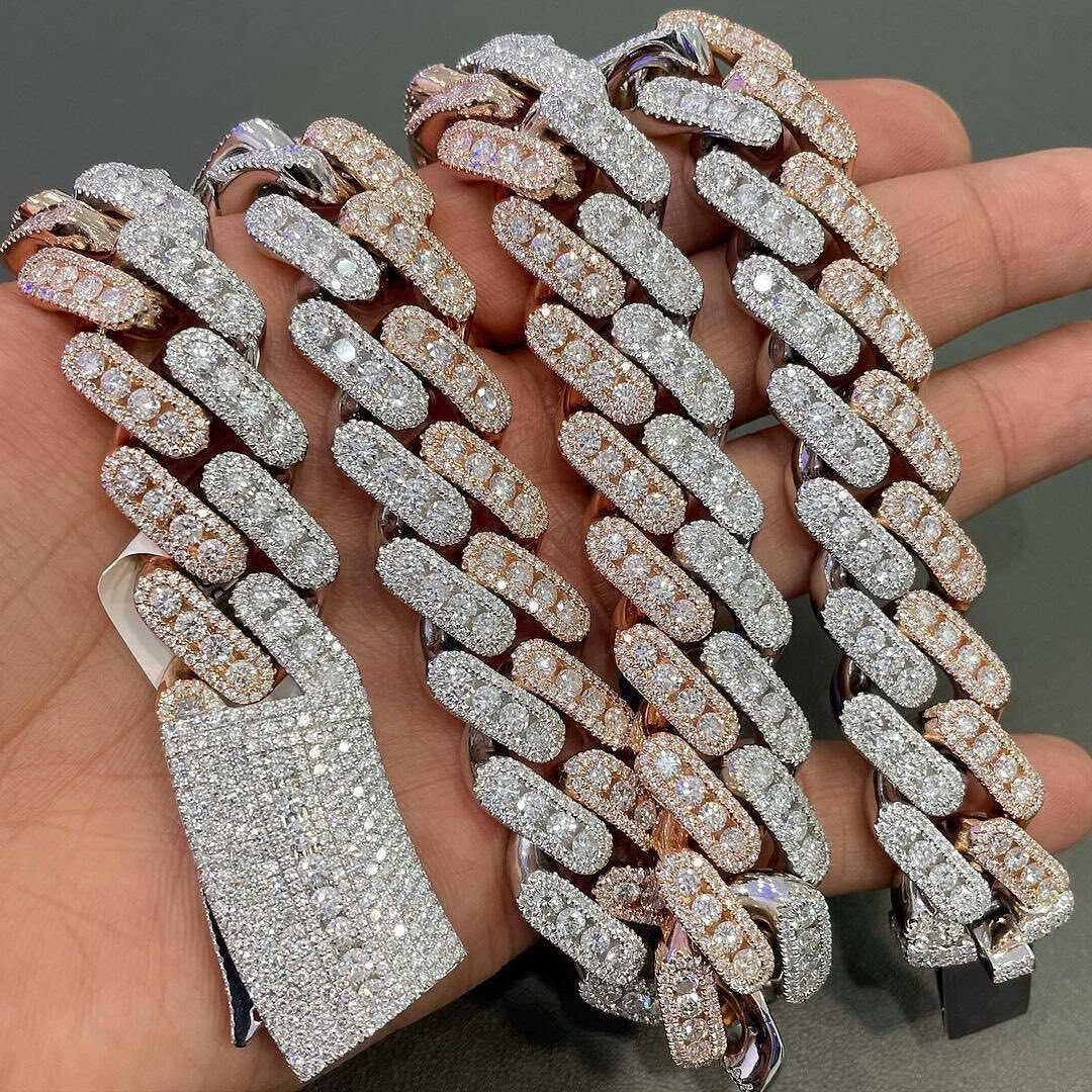 16mm Silver Diamond Iced Out Cuban Link Moissanite Chains for Men - Image 3