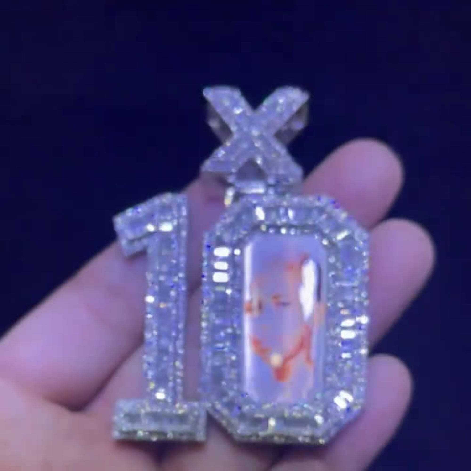 Moissanite Hip Hop Pendant, Custom VVS Moissanite Diamond & Name Pendants, Iced Out Pendants - Image 5