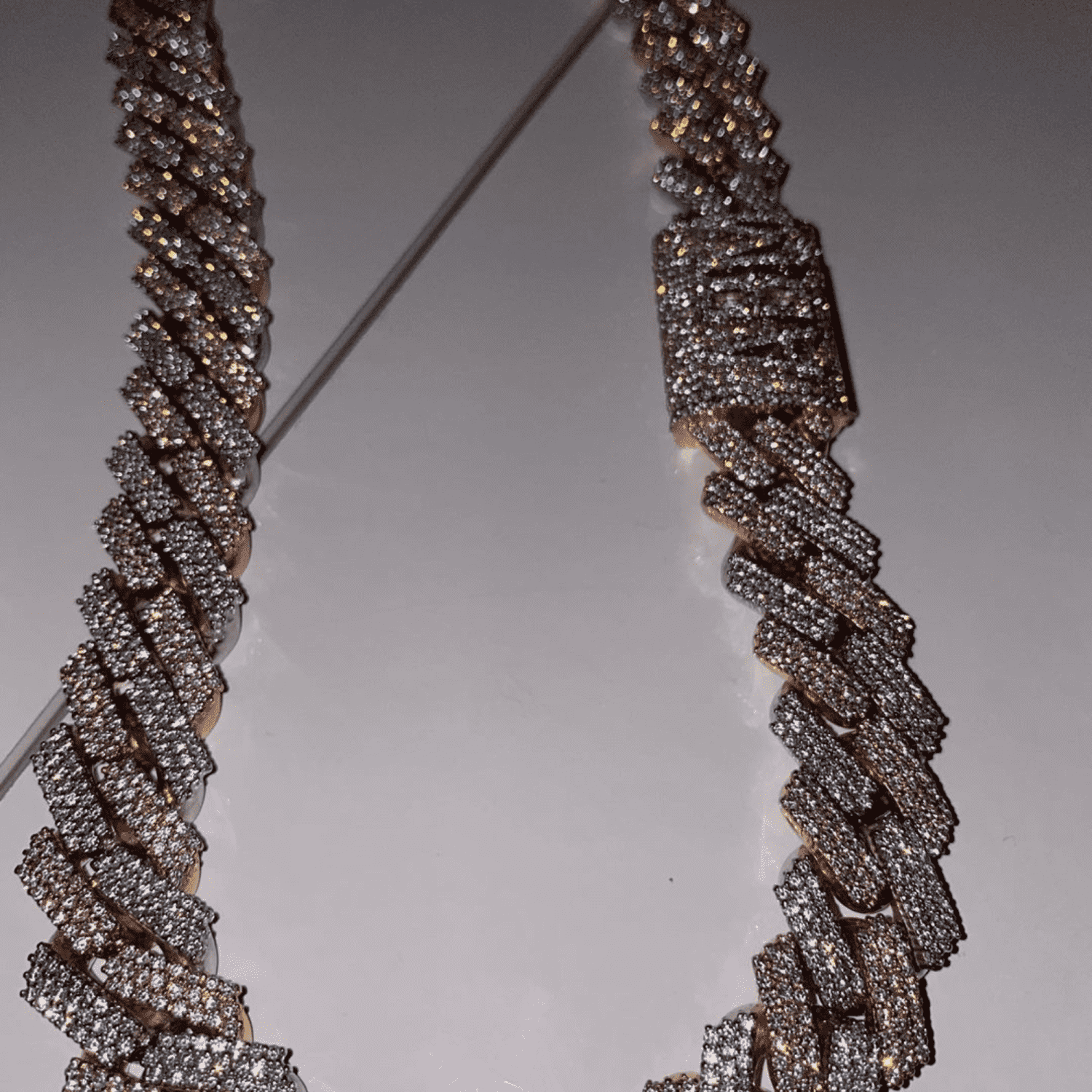 Miami Diamond Cut Silver Men’s Moissanite Chains Iced Out Cuban Link Chain - Image 4