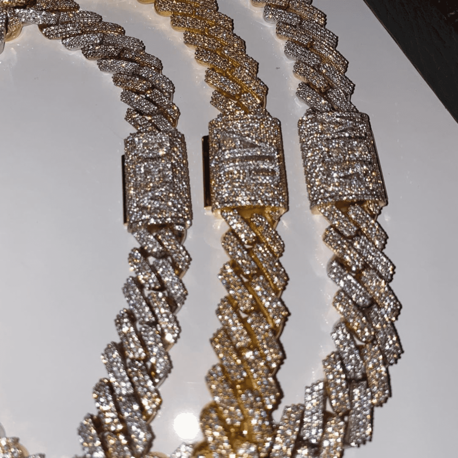 Miami Diamond Cut Silver Men’s Moissanite Chains Iced Out Cuban Link Chain - Image 6