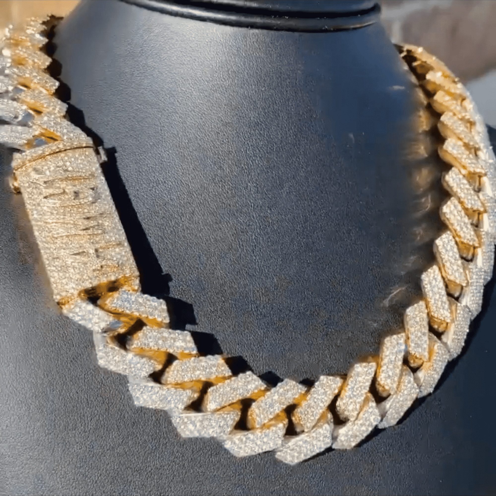 22mm Men’s Moissanite Chains Silver Diamond Iced Out Cuban Link - Image 2