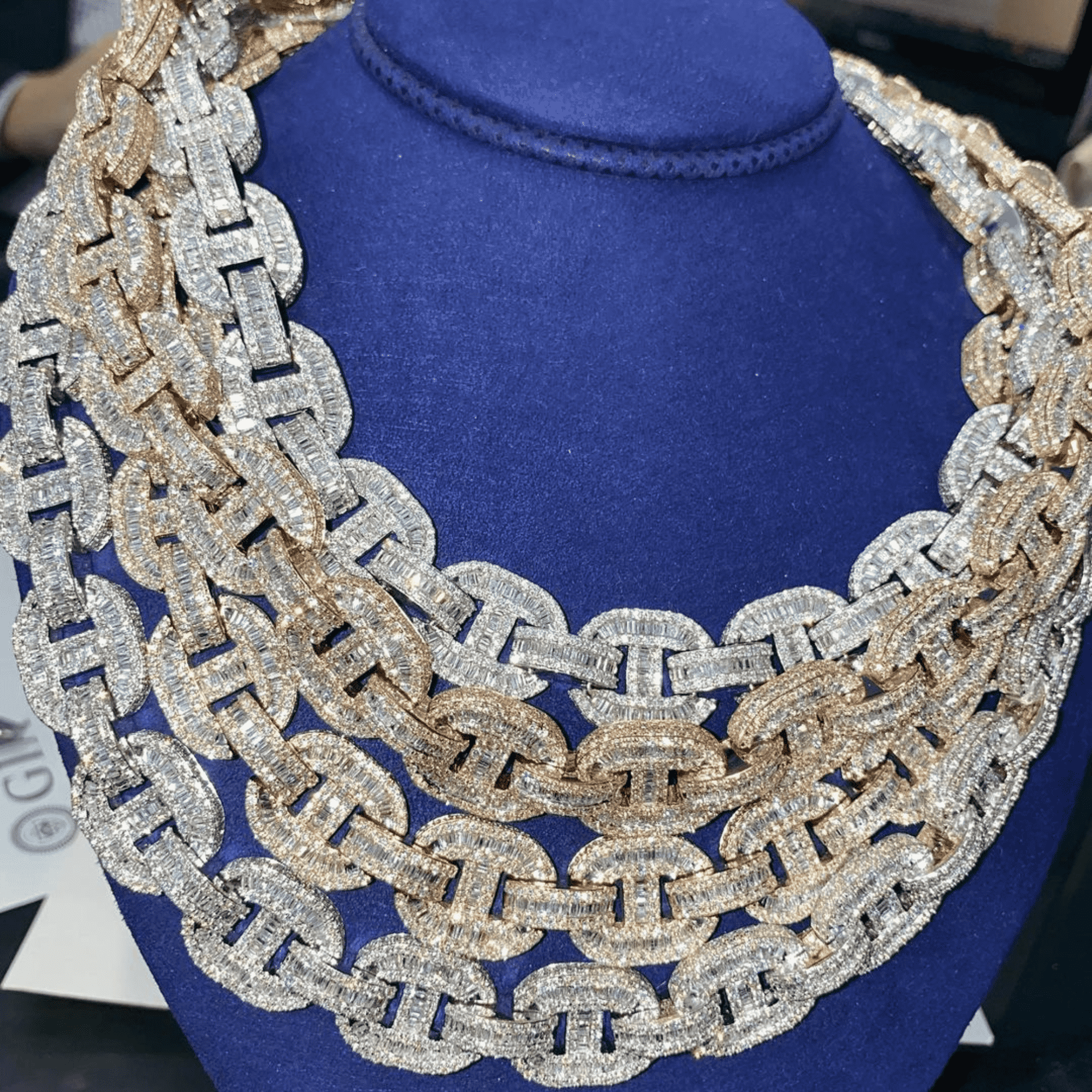 18mm Men’s Moissanite Chains Silver Diamond Iced Cuban Link - Image 2