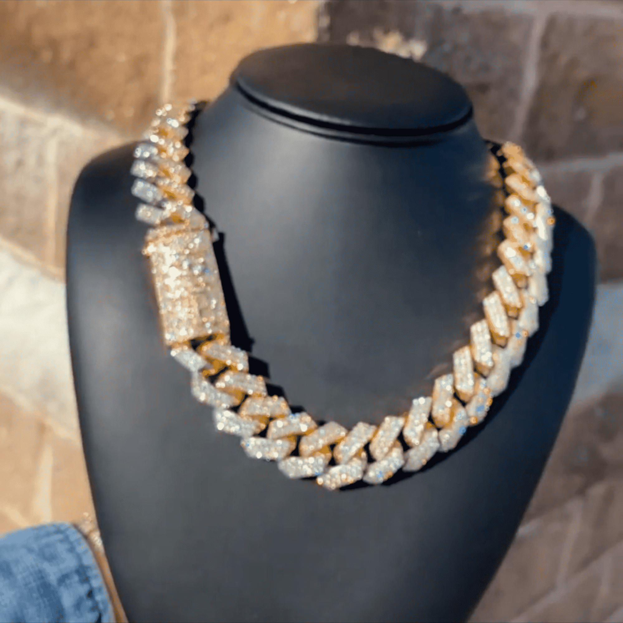22mm Men’s Moissanite Chains Silver Diamond Iced Out Cuban Link - Image 3