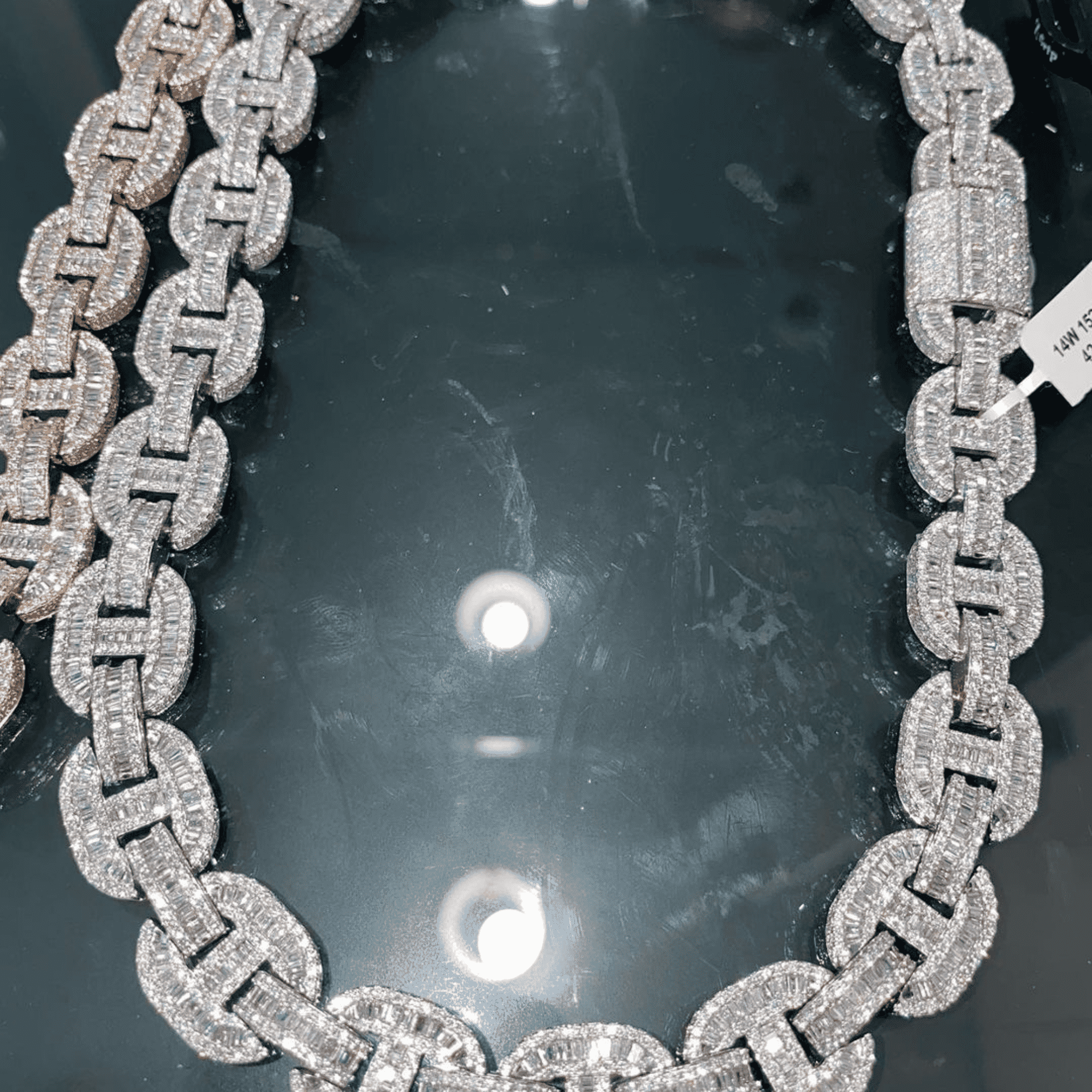 18mm Men’s Moissanite Chains Silver Diamond Iced Cuban Link - Image 3