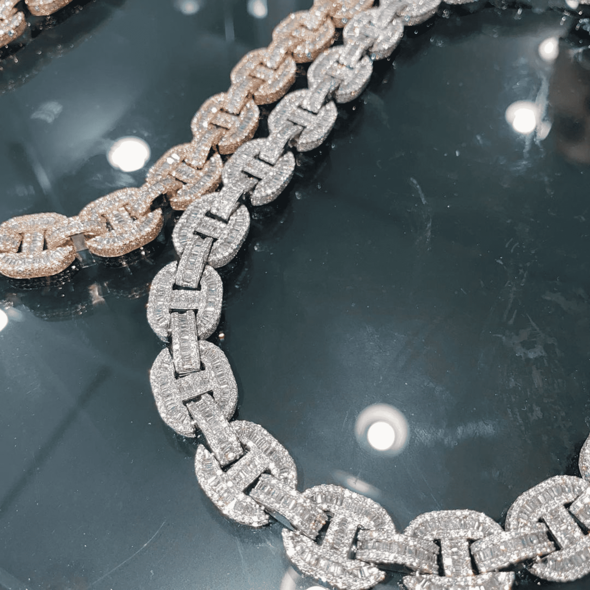 18mm Men’s Moissanite Chains Silver Diamond Iced Cuban Link - Image 4