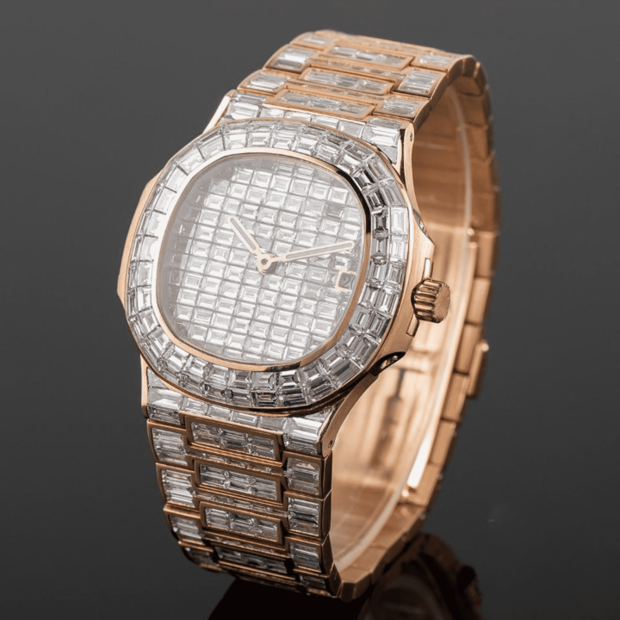 Men’s Luxury Iced Out Stainless Steel Diamond Watch - Image 7