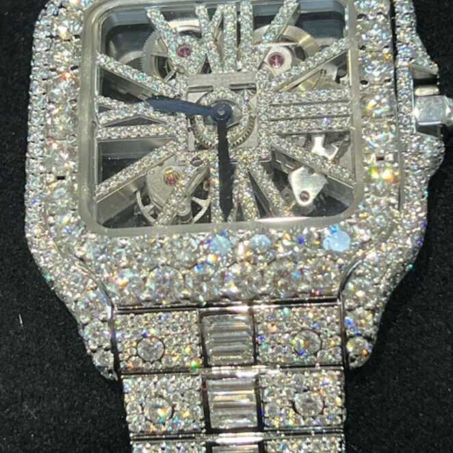 Prestige Bust Down Iced Out Watches, Moissanite Watches