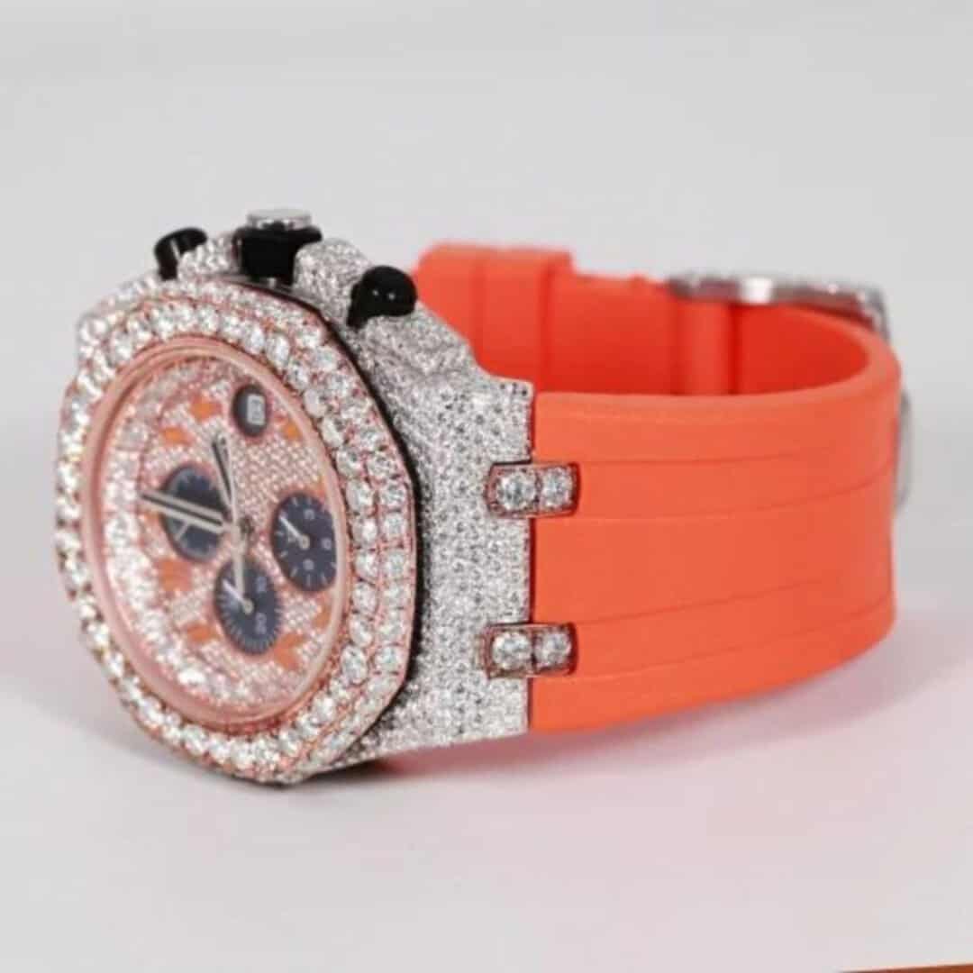 Moissanite Iced Out Silicone Watch – Stylish & Comfortable - Image 7