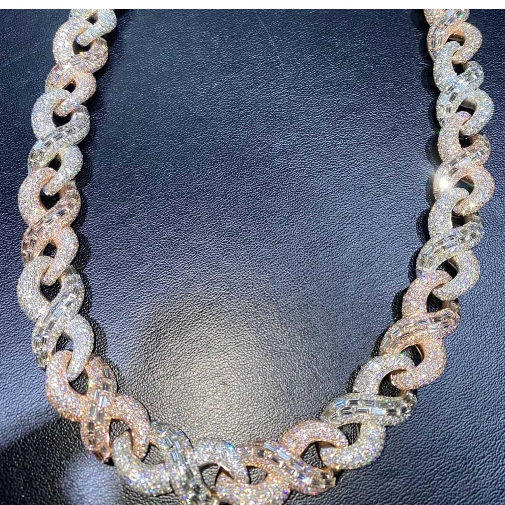 20mm Mens Silver Cuban Link Chain