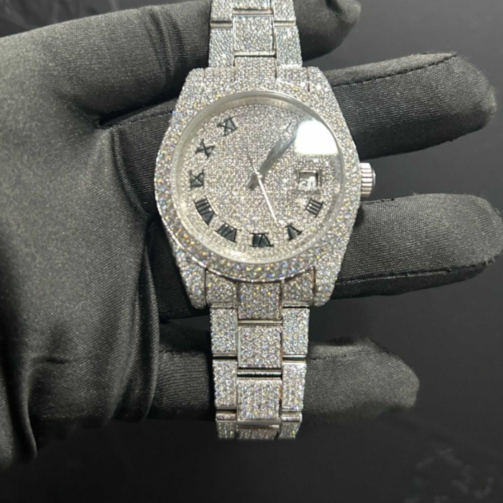 Women’s Moissanite Watches with Rose Gold Finish