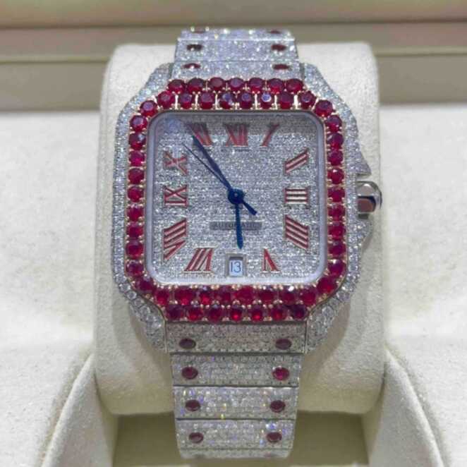 Two-Tone Iced Out VVS Moissanite Watch for Party