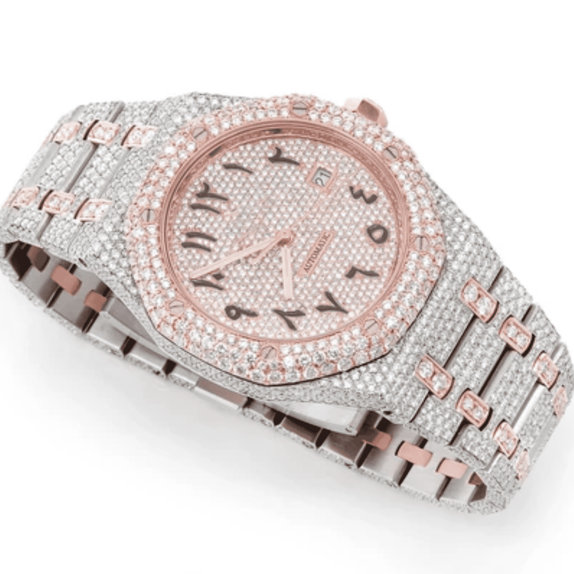 Stainless Steel Hip Hop VVS Moissanite Watch for Gift - Image 2