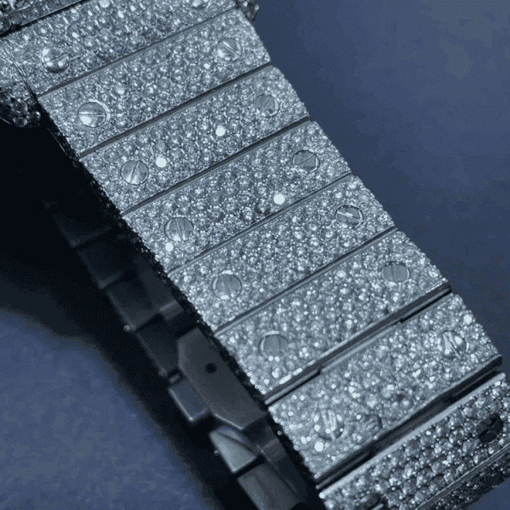 Stainless Steel Bust Down VVS Moissanite Watch for Women - Image 6