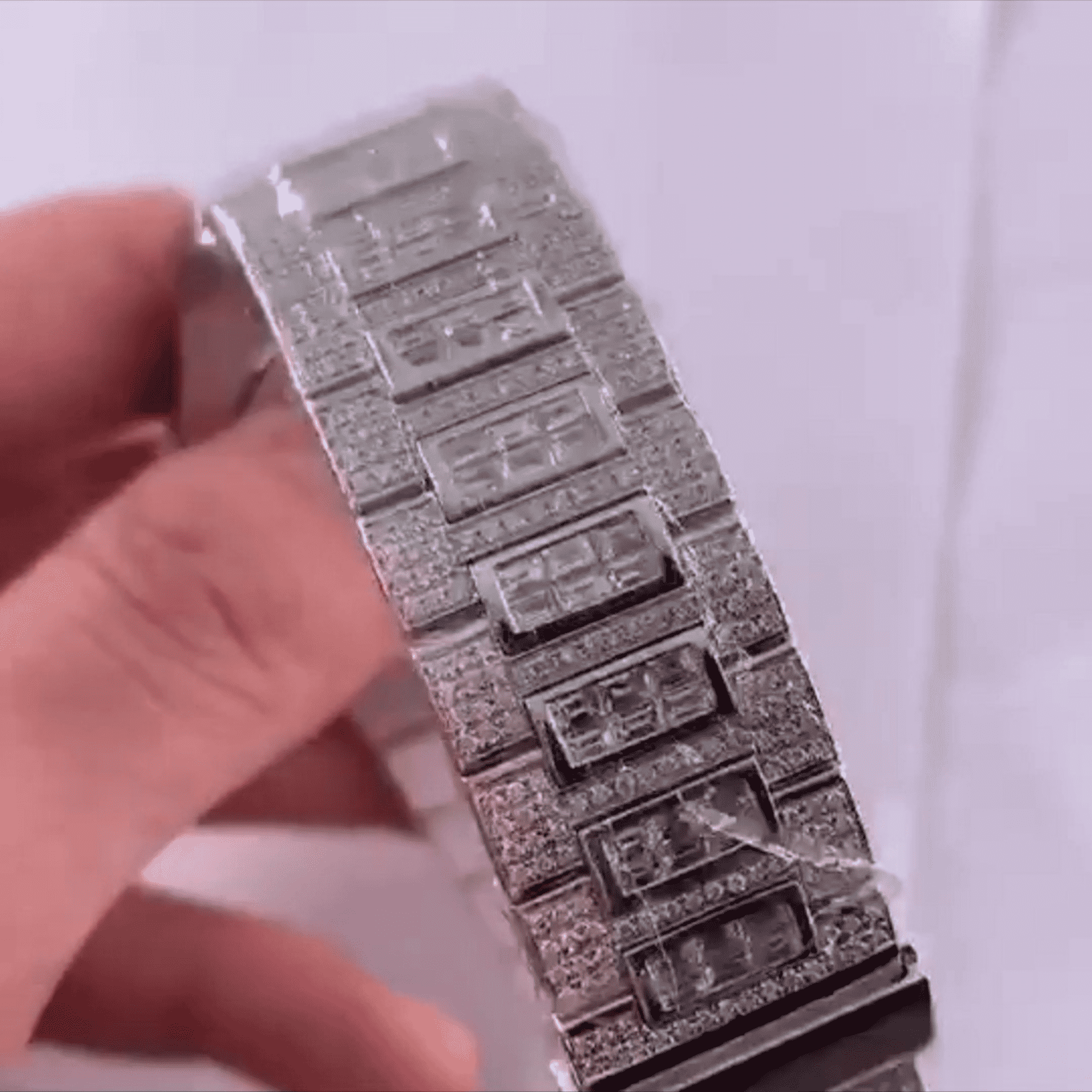 Stainless Steel Iced Out VVS Moissanite Watch - Image 3