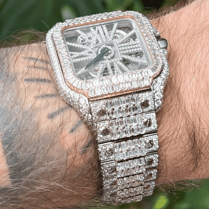 Moissanite Watches Fully Iced Out for Men & Women with Minimalist Design - Image 3