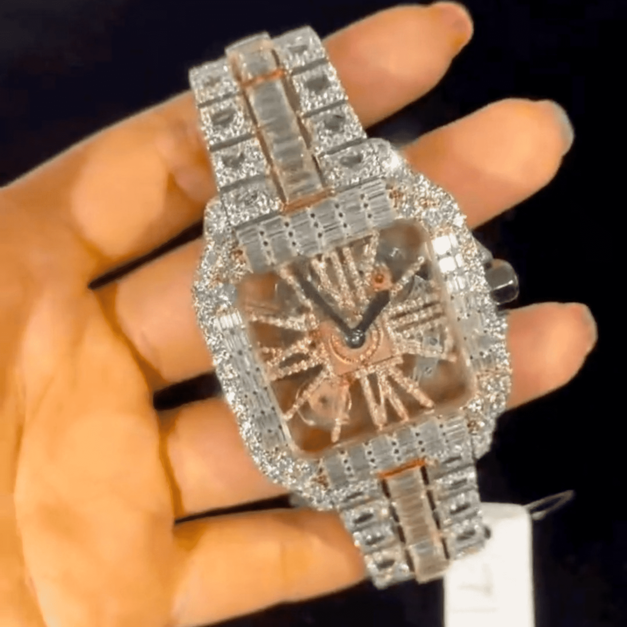 Men’s Iced Out Moissanite Diamond Automatic Chronograph Watch
