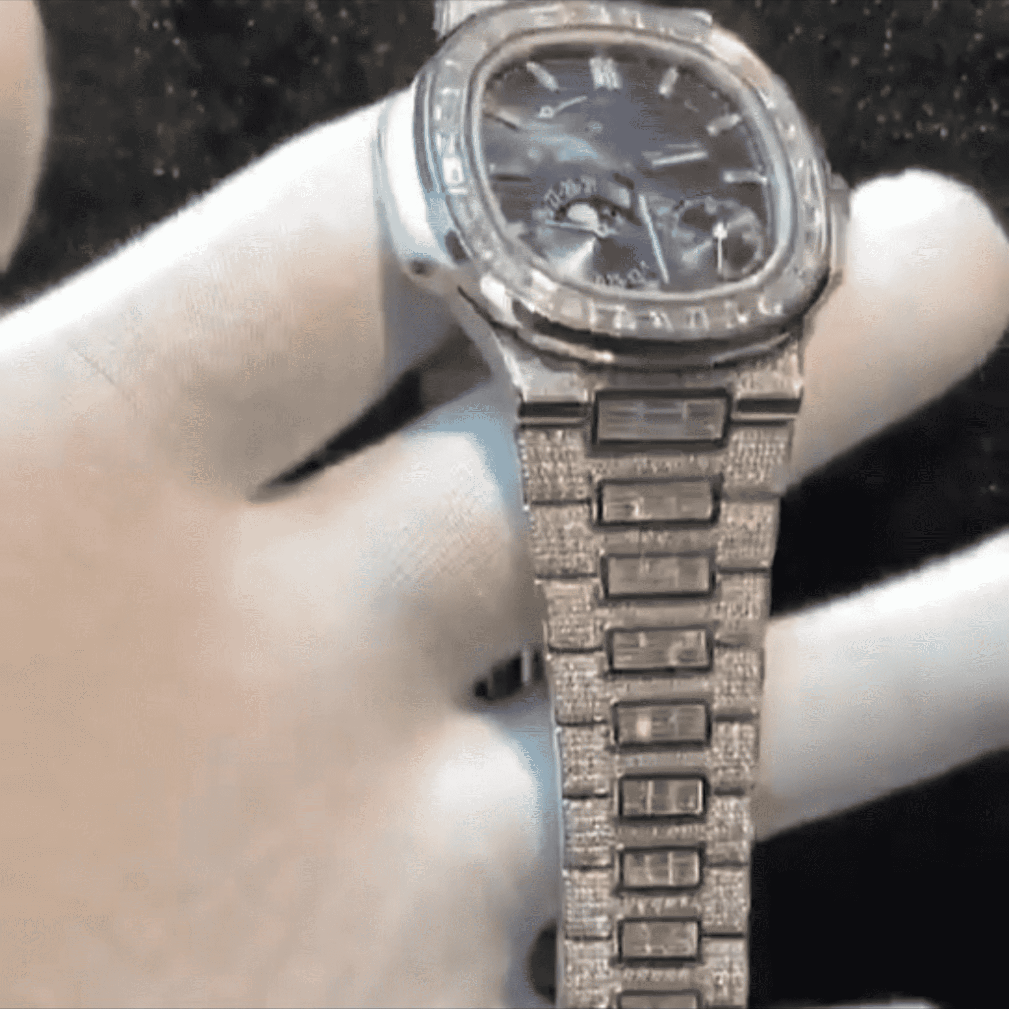 Men’s Stainless Steel Moissanite Watch with Full Iced Out Shine - Image 3