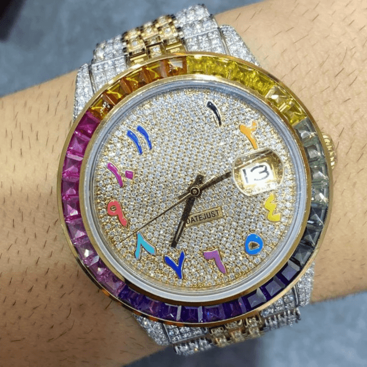 Iced Out Moissanite Automatic Watch for Men - Image 3