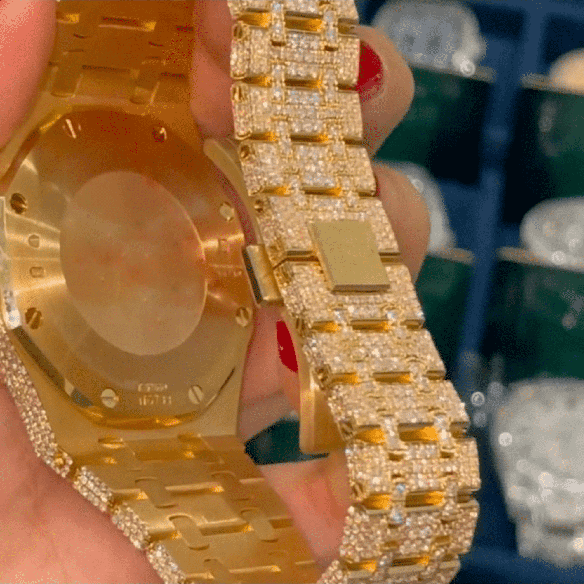 Rose Gold Bust Down Moissanite Watch – Full Iced Out Luxury - Image 2
