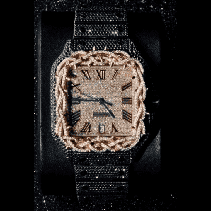 Iced Out Moissanite Watches with Modern Round Dial for Men & Women