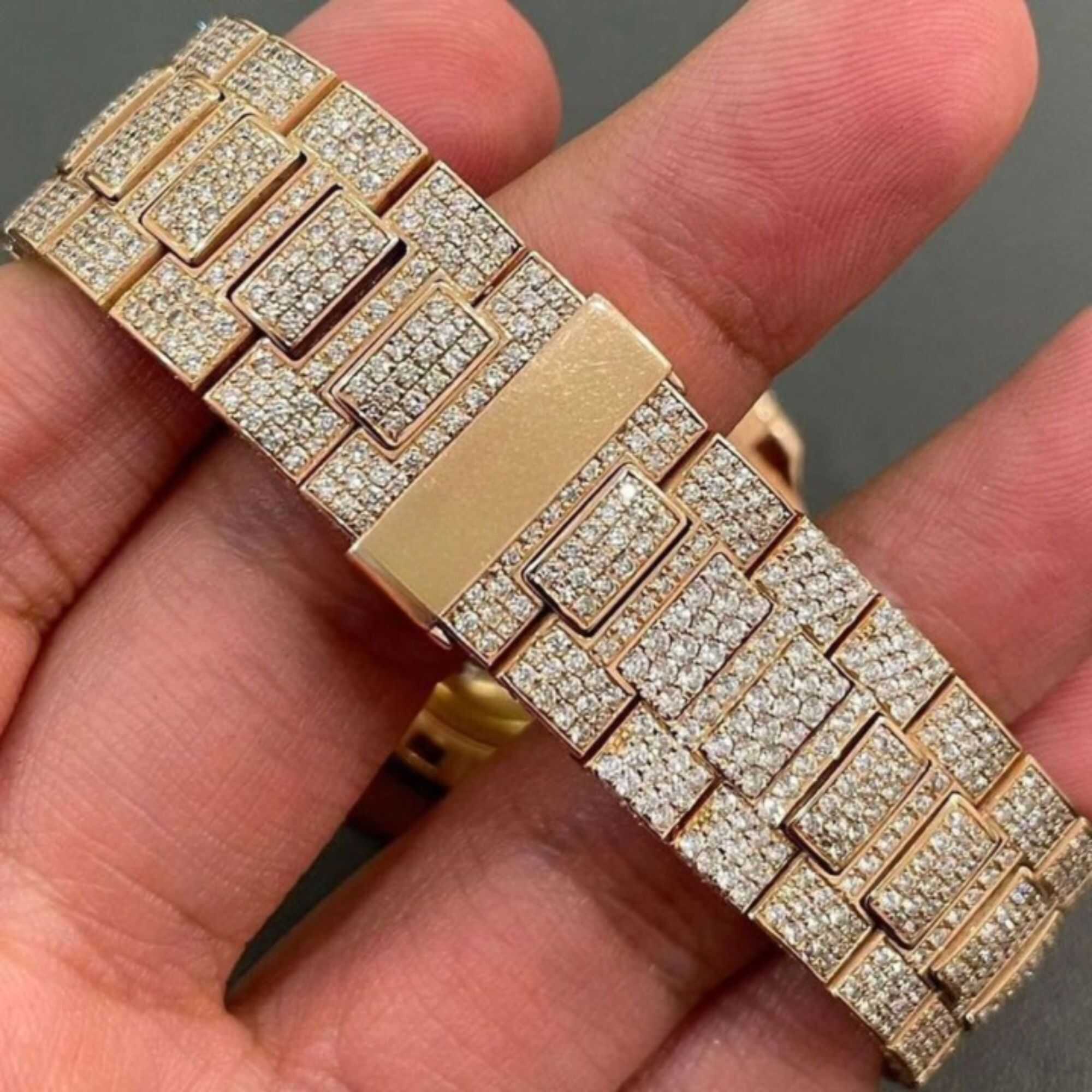 Men’s Frosted VVS Moissanite Iced Out Watch - Image 3