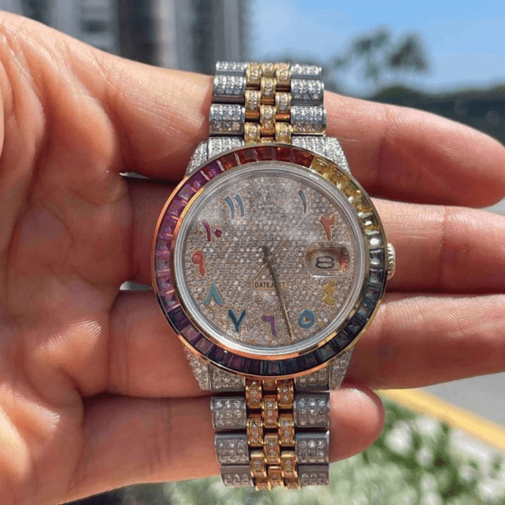 Iced Out Moissanite Automatic Watch for Men - Image 5