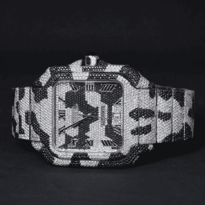 Ultra Shine Bust Down Iced Out Watches, Moissanite Watches