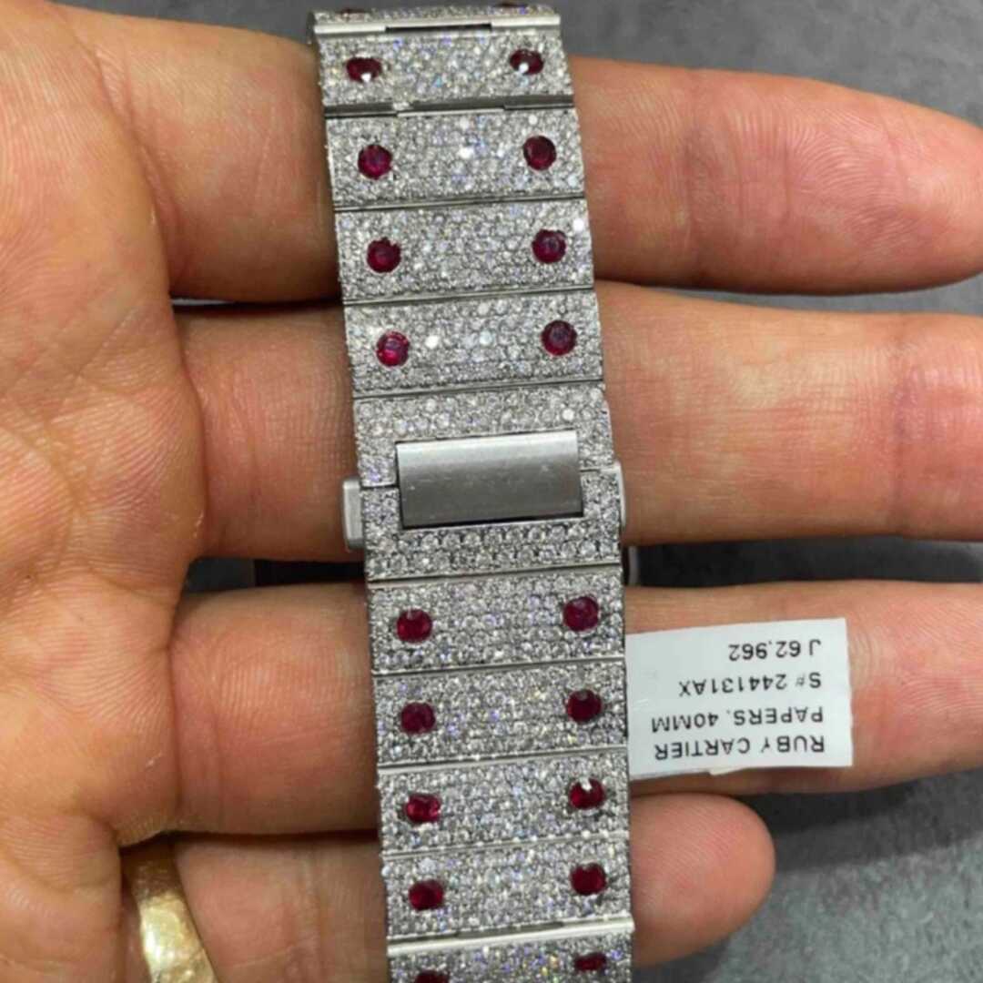 Two-Tone Iced Out VVS Moissanite Watch for Party - Image 6