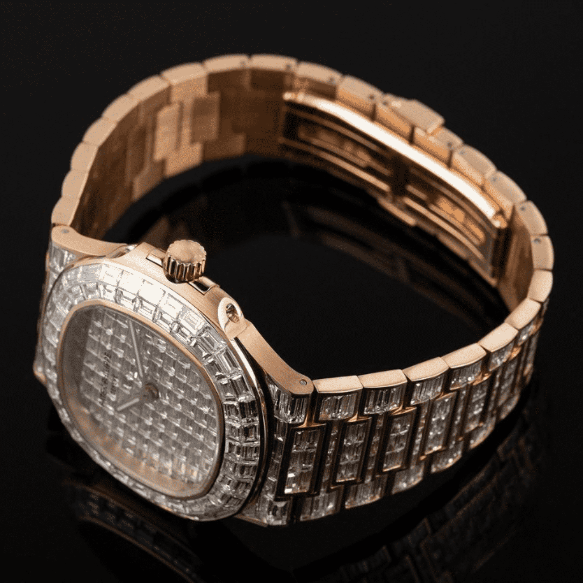 Men’s Luxury Iced Out Stainless Steel Diamond Watch - Image 5