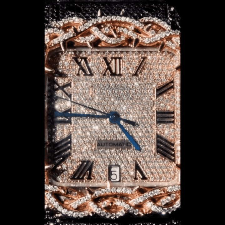 Iced Out Moissanite Watches with Modern Round Dial for Men & Women - Image 3